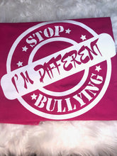 Load image into Gallery viewer, STOP BULLYING T-SHIRT
